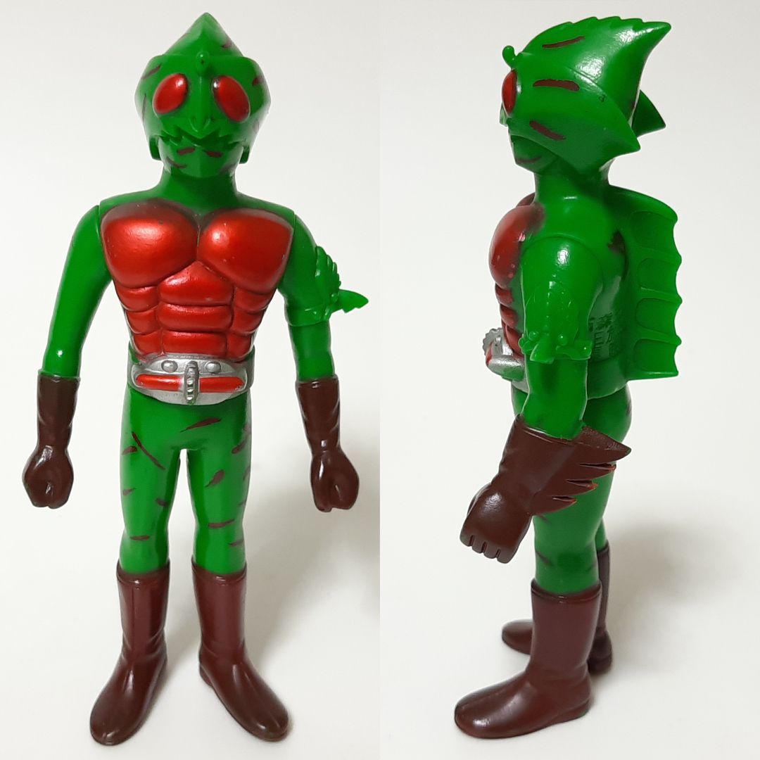 レトロソフビ　ポピー　ミニソフビ　仮面ライダー　4体セット Yahoo!オークション - 当時物 ポピー ライダーマン ミニソフビ 仮面ラ
