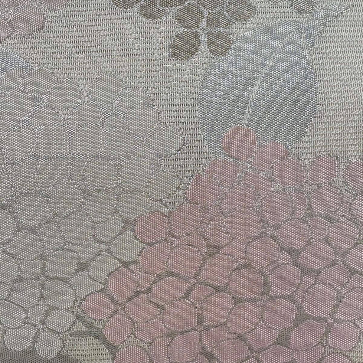 名古屋帯 秀品 夏帯 絽 紫陽花 銀糸 箔 クリーム 正絹 【中古】 - メルカリ