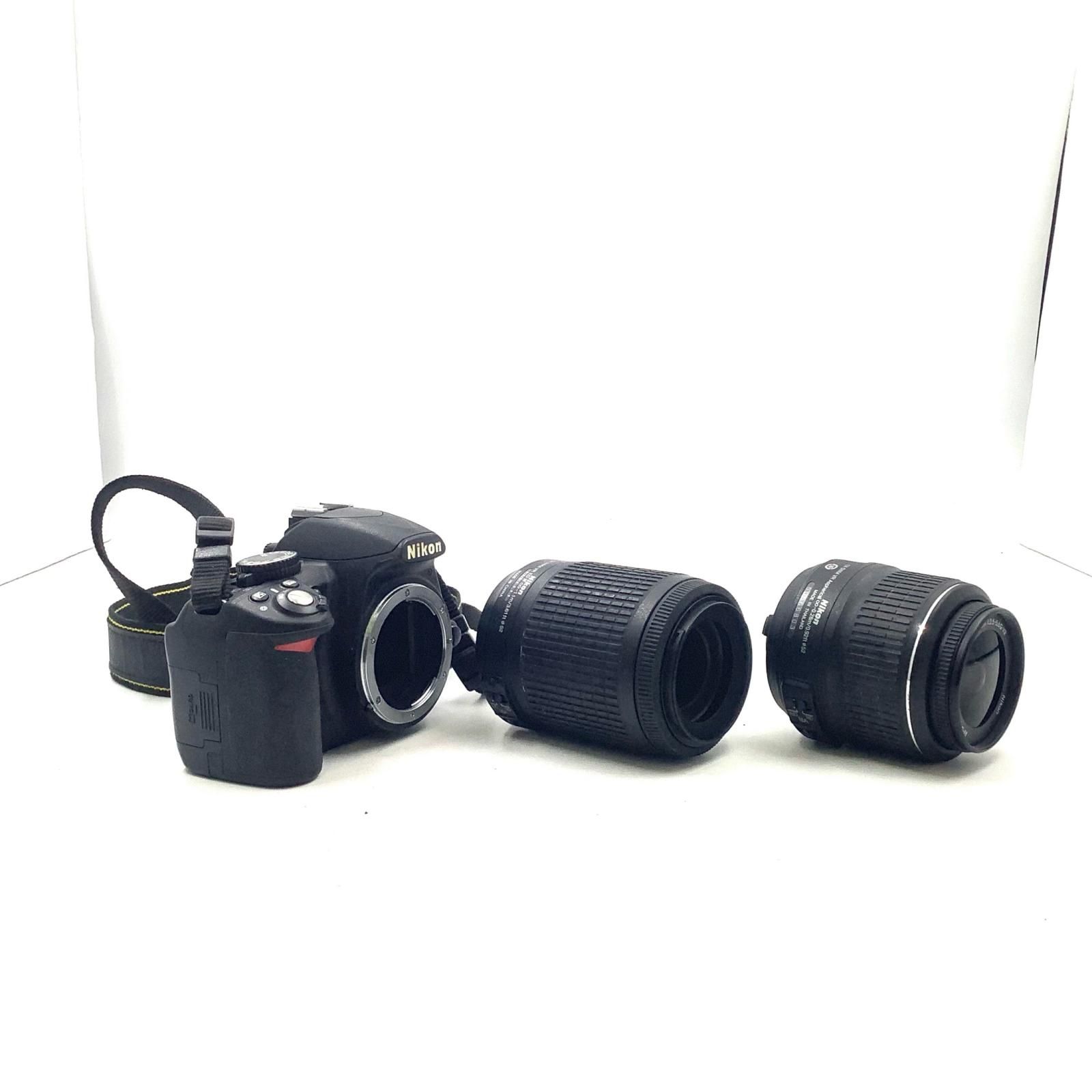 Nikon デジタル一眼 D3100 200mmダブルズームキット ブラック【難有 