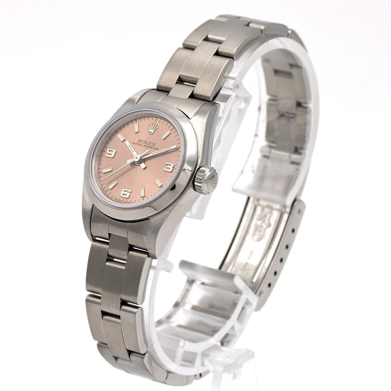 ロレックス オイスターパーペチュアル 67180 SS 自動巻 U番 67180 ブラック ROLEX（ロレックス）オイスターパーペチュアル 中古