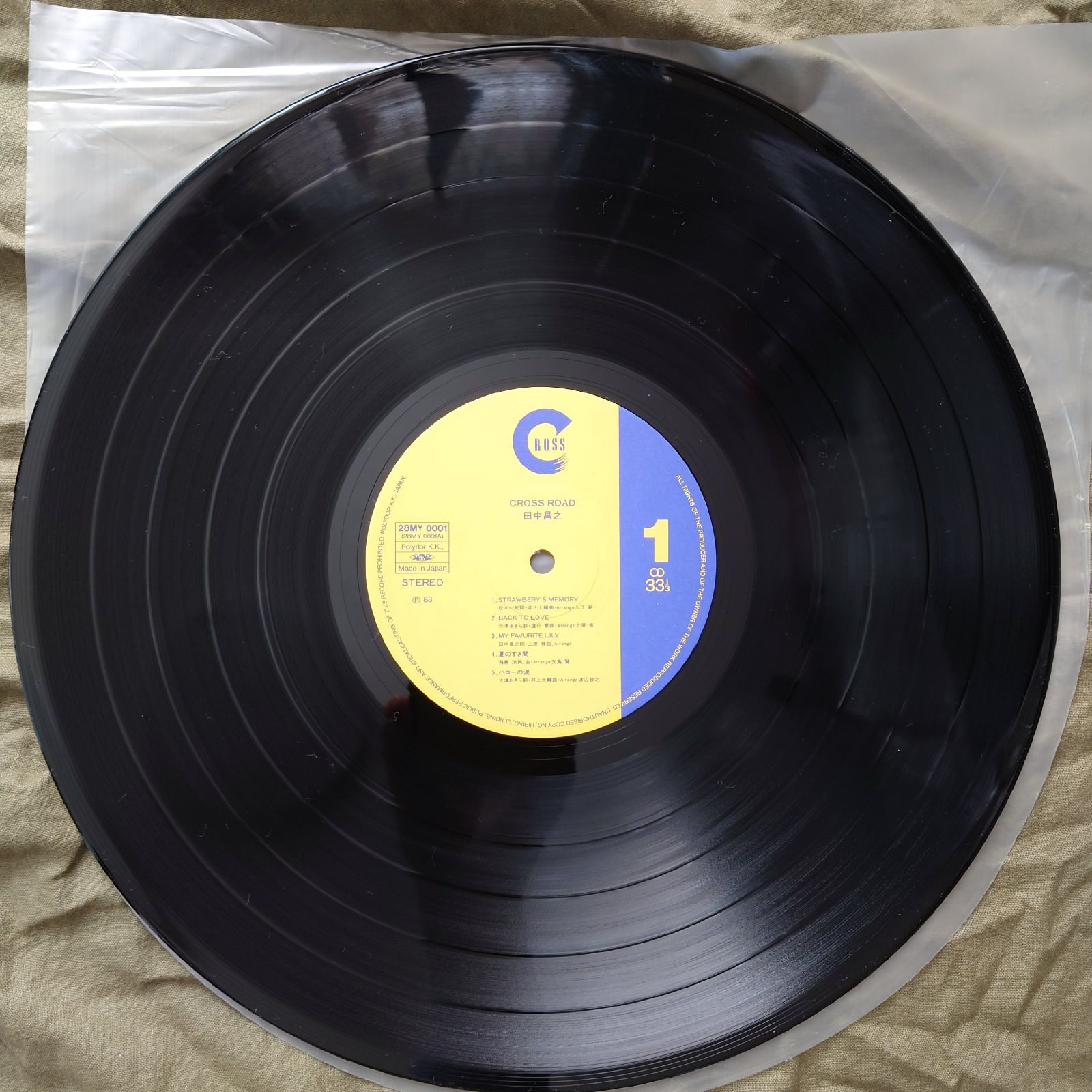 傷なし美盤 美ジャケ ほぼ新品 激レア 両面マト111 1986年 田中昌之 LP