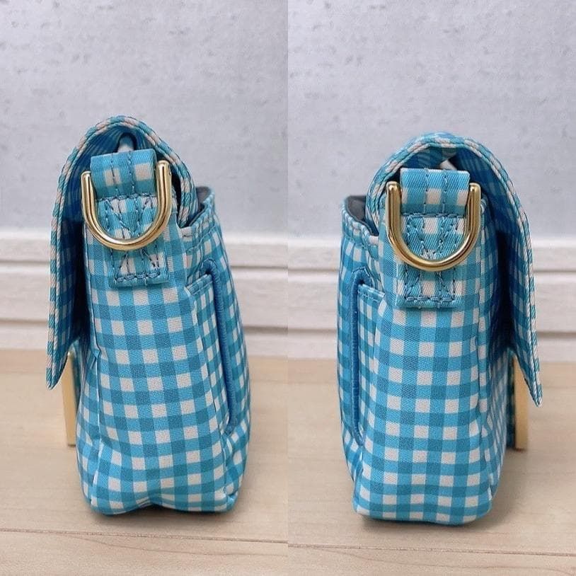 FENDI フェンディ マンマバケット ギンガムチェック ナイロン 2way 