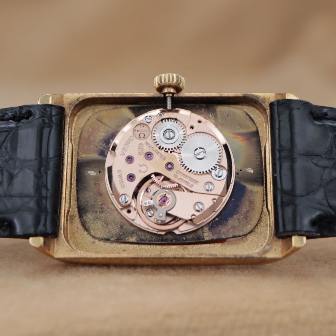オメガ ジュネーブ 511.0469 OMEGA Geneve トノー レクタン ブルー文字