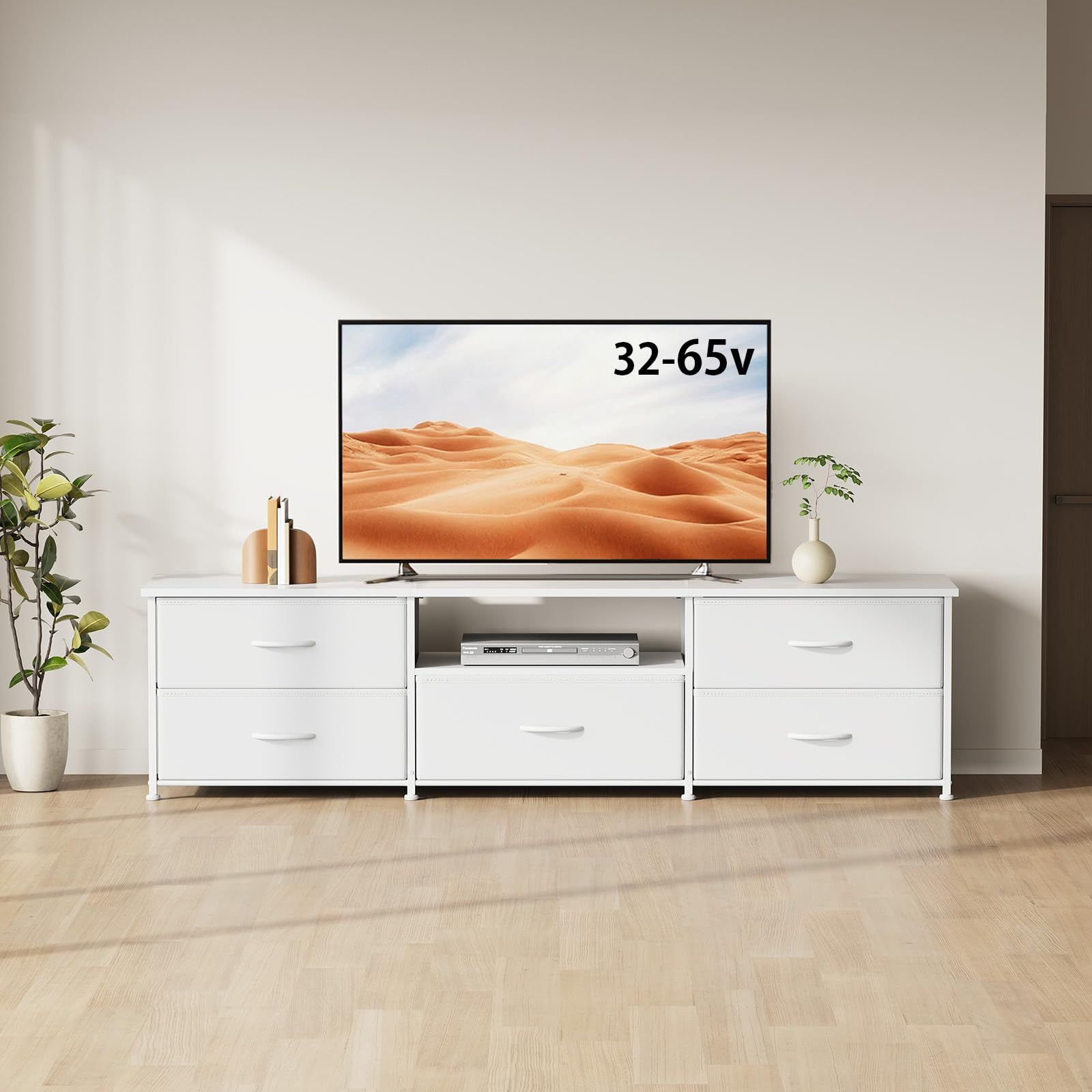 新品 YeTom テレビ台 テレビボード 55型対応 収納付きテレビ台 おしゃれ ローボード 引き出し付き テレビラック オープンシェルフ 幅150×奥行35×高さ40cm 白い