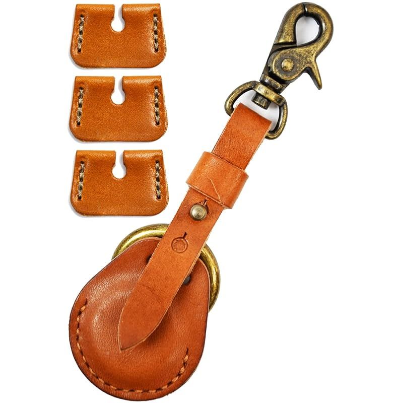 【新品】 コデル atelierCODEL AirTag ケース キーホルダー エアタグケース 栃木レザー 日本製 (ブラウン(キーカバー付き)) 1