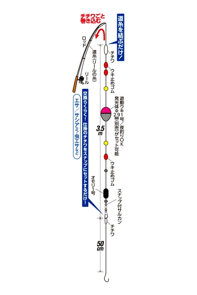 パヤオ(沖き釣り専用) ハヤブサ コンパクトロッド カンタンウキ釣りセット深場遠投 HA182 L