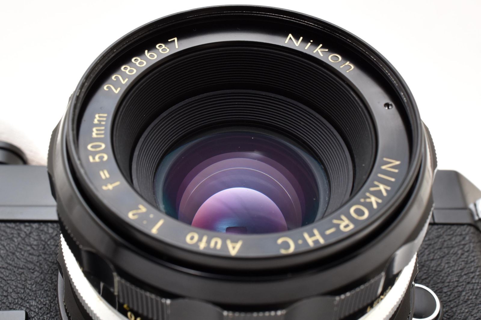 6723 【並品】 Nikon Nikomat Ft2 Black Slr Film Camera Nikkor-H.C