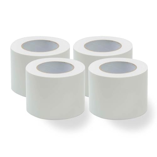 布テープ 強力 白 ガムテープ 幅広96mm 長50ｍ 布 粘着テープ 梱包テープ 白色ダクトテープ 防水 補修 強力 ホワイト (96mm×50m 4個)t