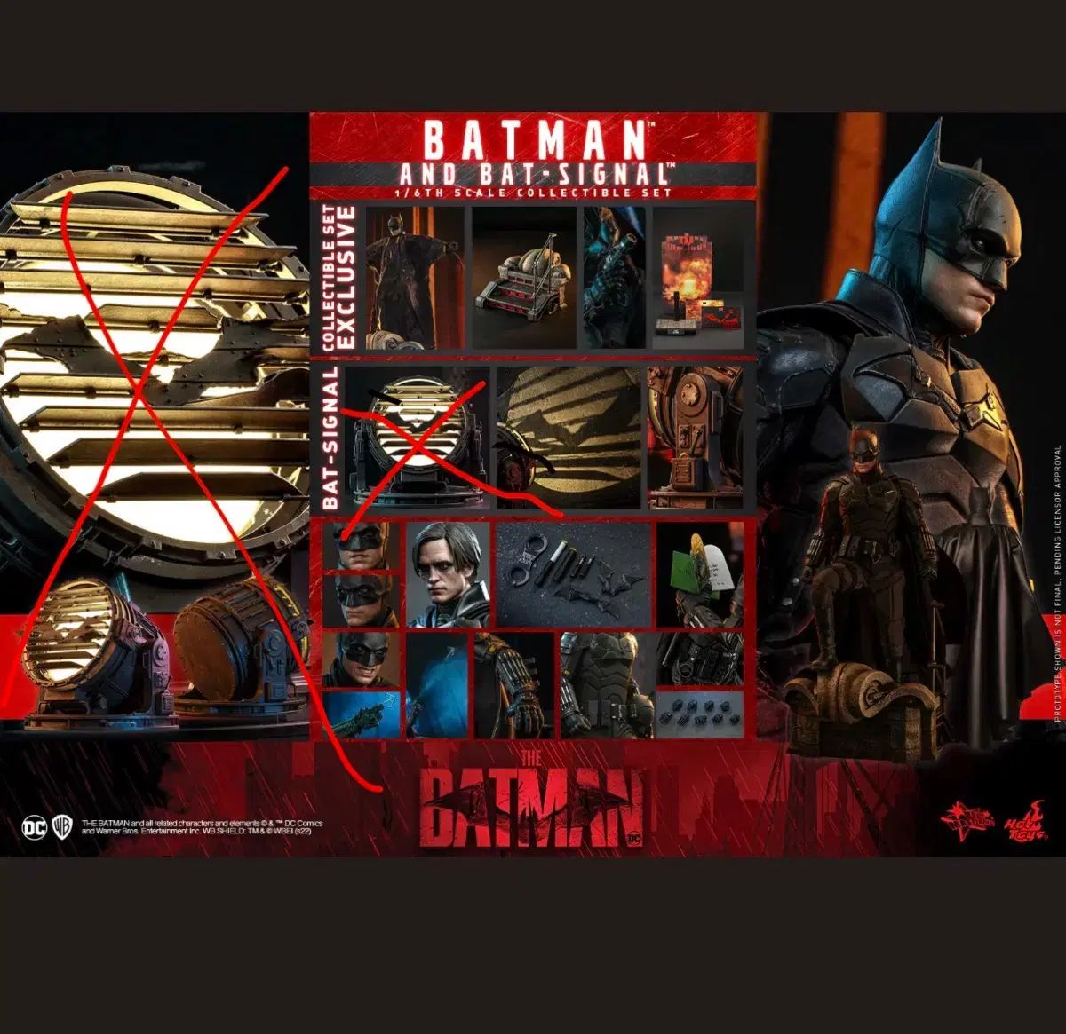 ホットトイズ　限定ザ・バットマン＆バットシグナル　ボーナスアクセサリー付 preorder-hottoys-comic-batman-