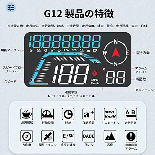 wiiyii車のヘッドアップディスプレイ，GPS速度計，表示速度と時間，車DXT 71W+PI3CGrL._AC_UF350,