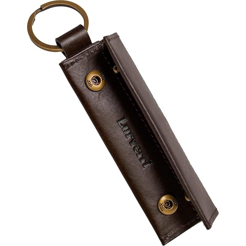 【新品】 [ルーベリ] 本革 コインケース キーホルダー 革 小銭入れ ブッテーロレザー キーリング キーケース 極小財布 ミニ財布 ダークブラウン