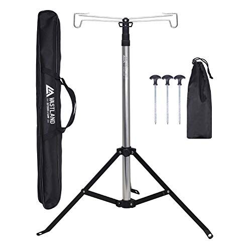 VASTLAND(ヴァストランド) ランタンスタンド ハンガー ポール 高さ75cm-230cm アルミ製 ペグ付きt