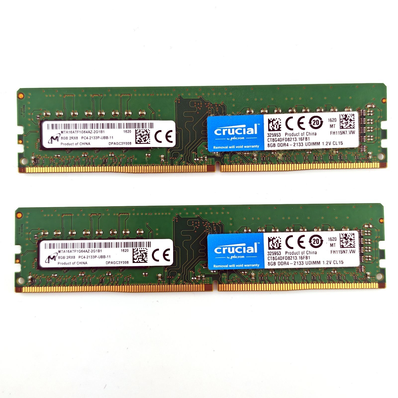 Crucial 16GB DDR4-2133 PCメモリ 8GBx2枚 中古 - メルカリ