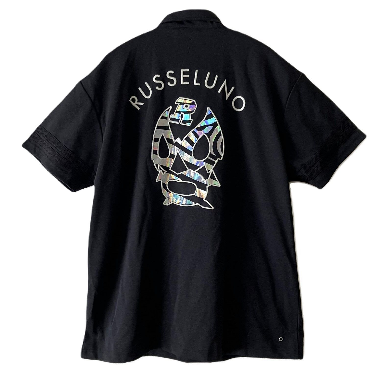 Russeluno ゴルフ半袖ポロシャツ ★新品タグ付き★ RUSSELUNO/ラッセルノ】バックプリント 半袖 ポロシャツ GOLF ゴルフ
