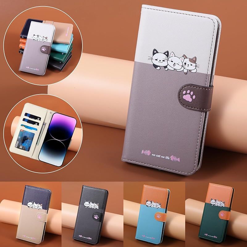 新品】 Reddylin 対応 Xiaomi Poco F7 ケース 手帳型 かわいい猫