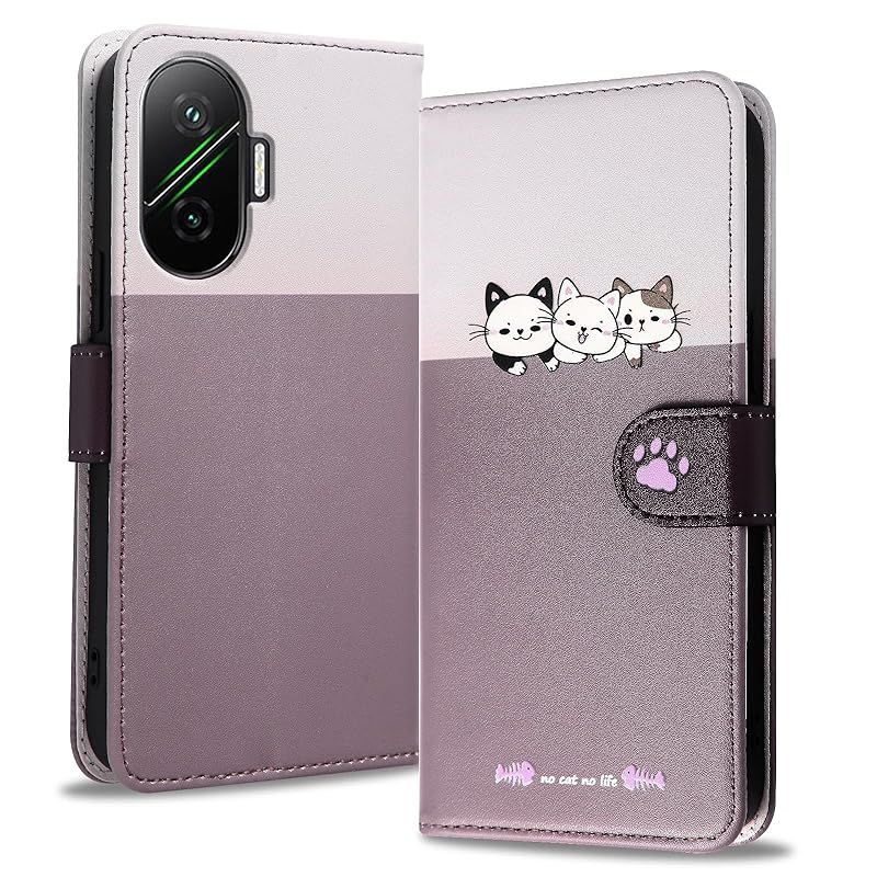 新品】 Reddylin 対応 Xiaomi Poco F7 ケース 手帳型 かわいい猫