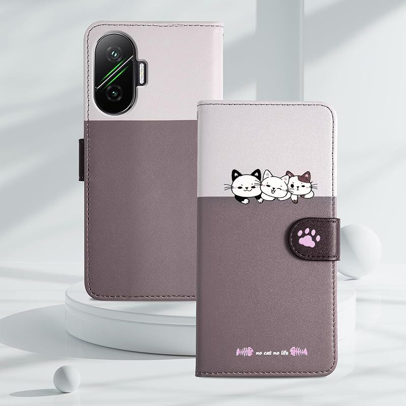 新品】 Reddylin 対応 Xiaomi Poco F7 ケース 手帳型 かわいい猫