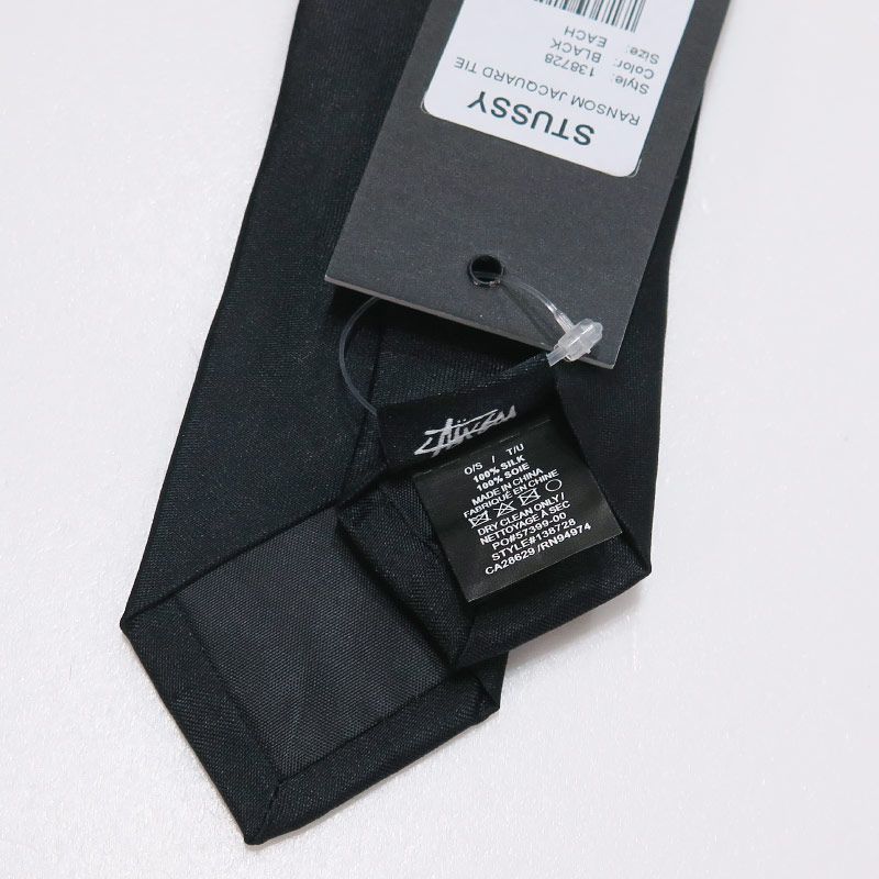 極美品】Stussy RansomJacquardTie Black ネクタイ STUSSY