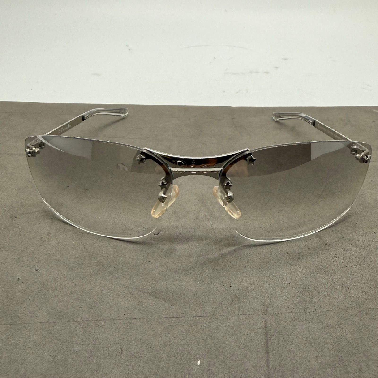 Christian Dior 00s y2k archive metal logo sunglasses YB7NN