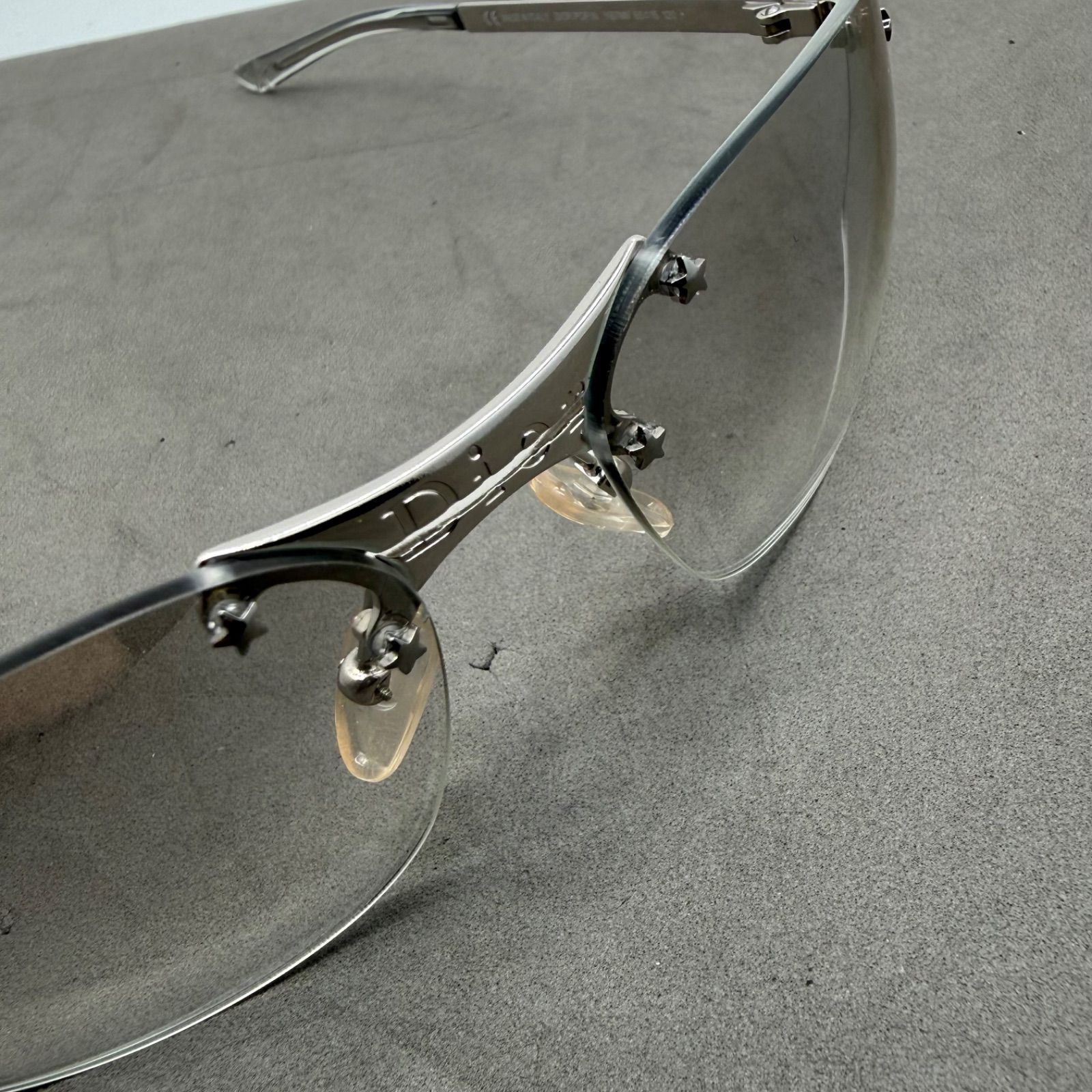 Christian Dior 00s y2k archive metal logo sunglasses YB7NN