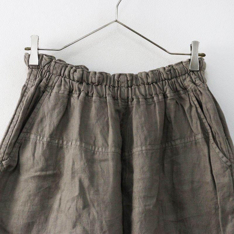 パドカレ pas de calais 40リネンギャバパンツ 36＼モカ イージー