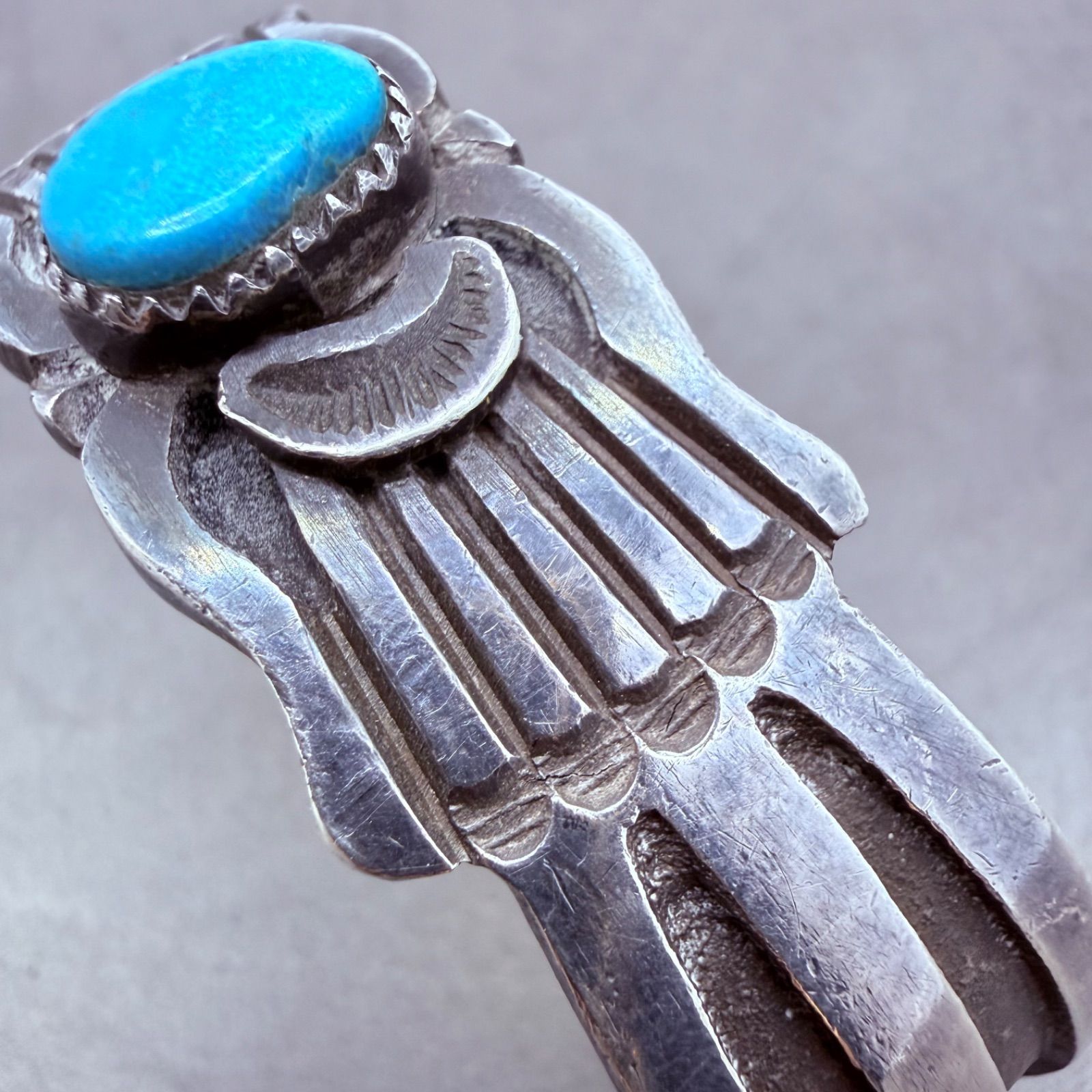 NAVAJO RICK R.martinez turquoise sterling bangle bracelet ナバホ