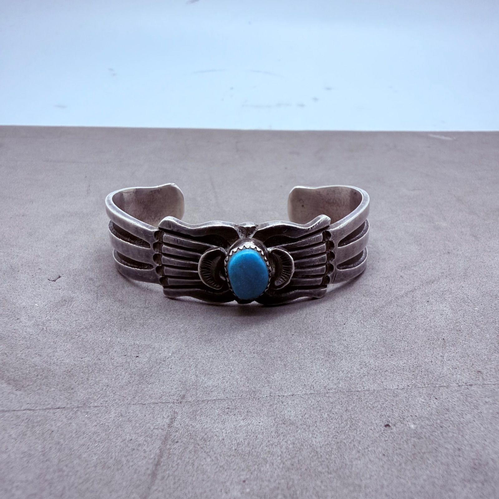 NAVAJO RICK R.martinez turquoise sterling bangle bracelet ナバホ
