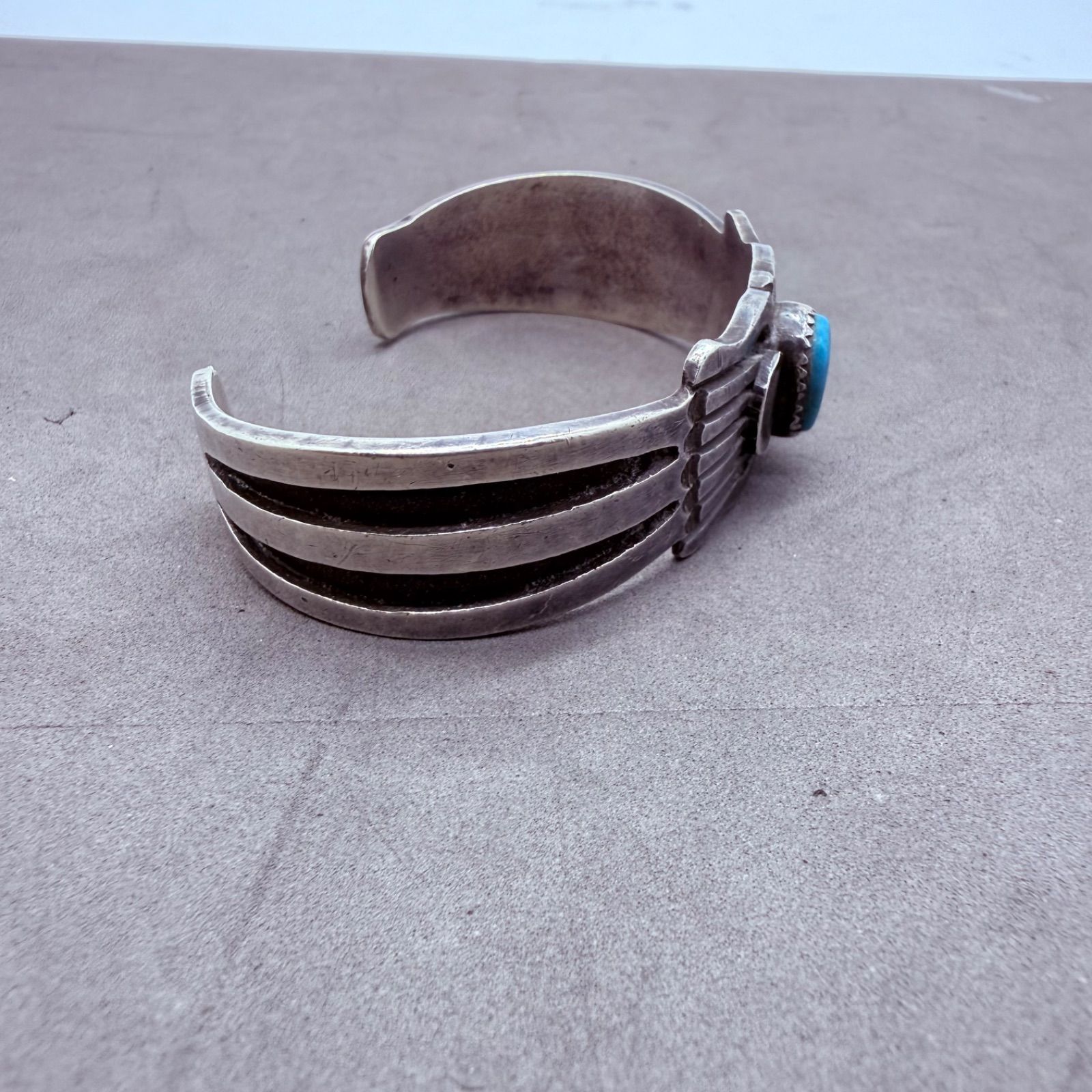 NAVAJO RICK R.martinez turquoise sterling bangle bracelet ナバホ