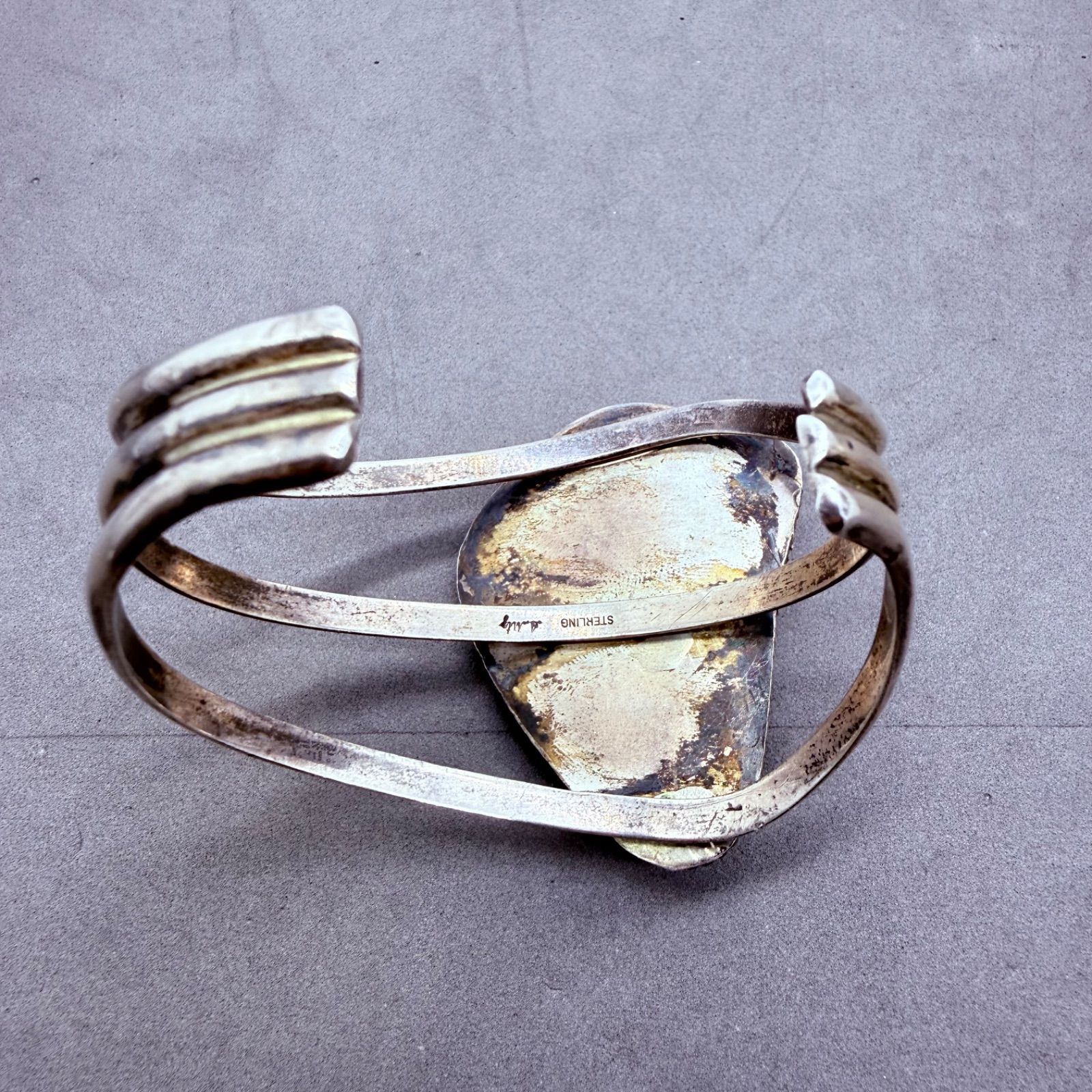 NAVAJO ARCHIE martinez turquoise sterling bangle bracelet ナバホ