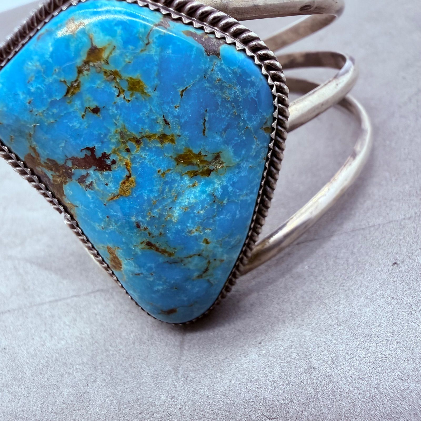 NAVAJO ARCHIE martinez A.mtz turquoise sterling bangle bracelet