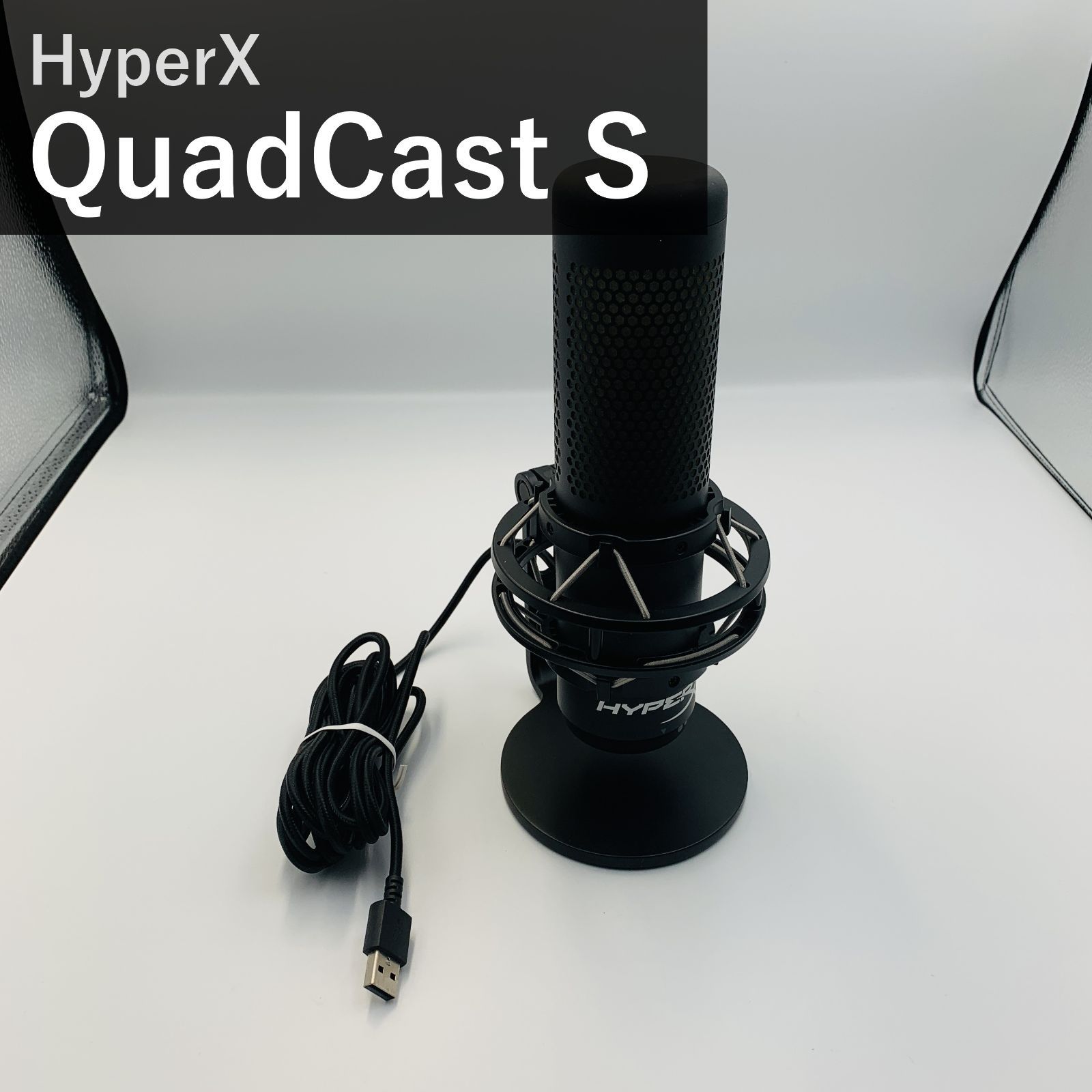 HyperX ハイパーエックス QuadCast S USBコンデンサーマイク HMIQ1S-XX-RG/G ブラック RGBライティング ストリーマー/ゲーマー向け PC/PS4対応 国内正規品 2年保証