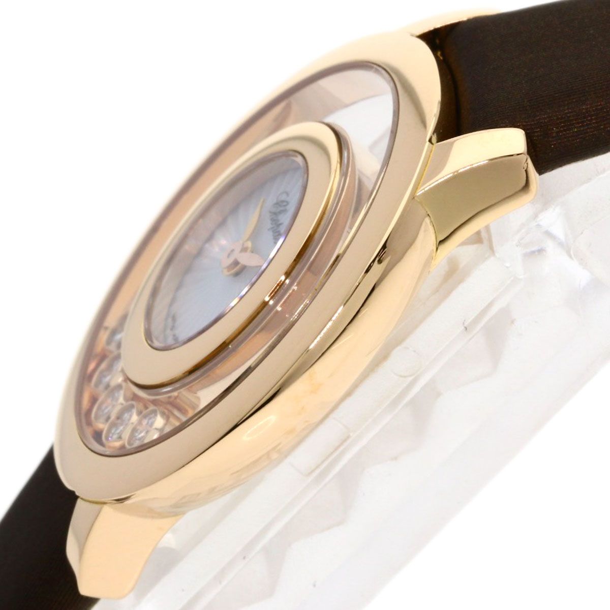 Chopard ショパール 209417 ハッピーダイヤモンド 209417 腕時計 K18PG 革 レディース [中古] Chopard ショパール 209417 ハッピーダイヤモンド 209417 腕時計 K18PG