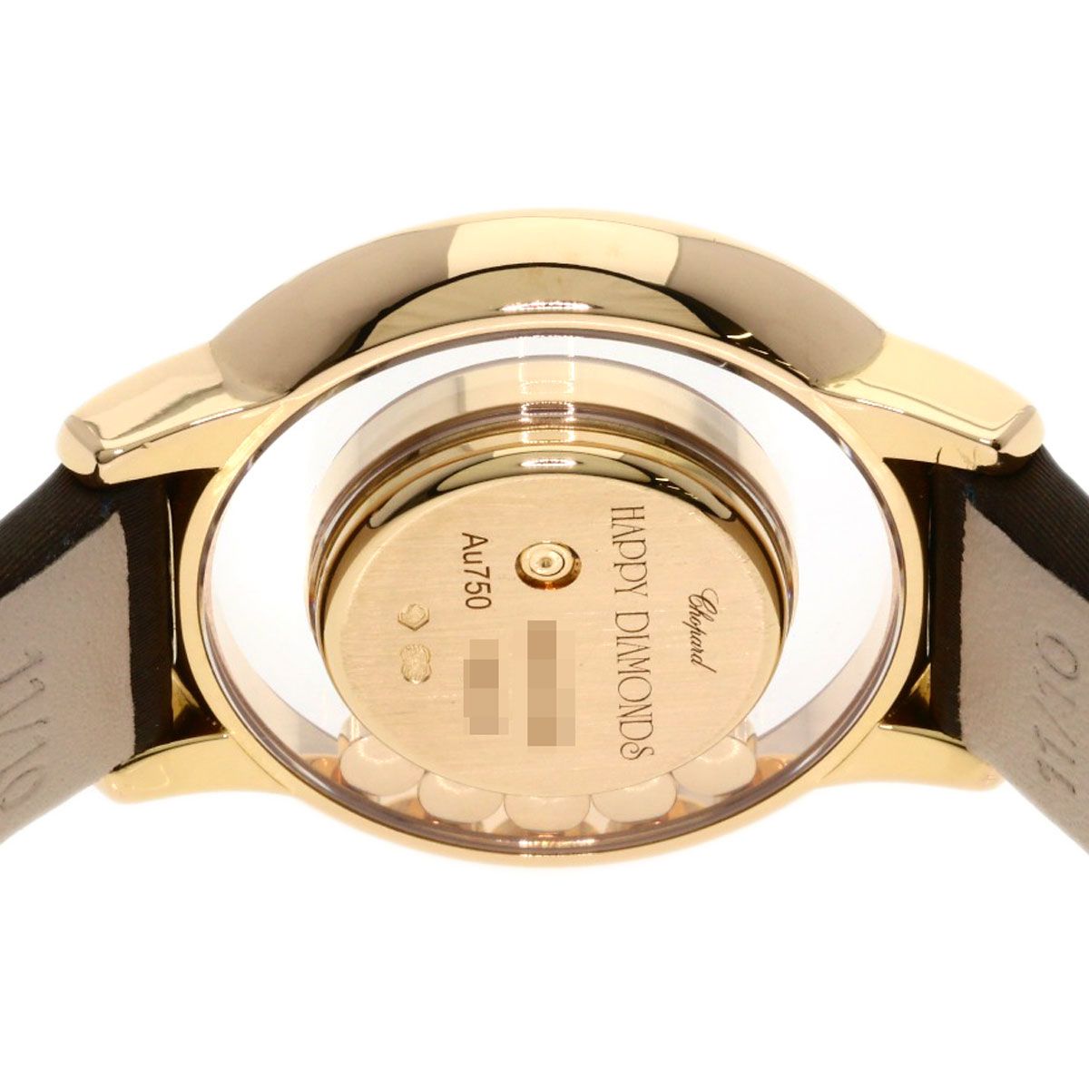 Chopard ショパール 209417 ハッピーダイヤモンド 209417 腕時計 K18PG 革 レディース [中古] Chopard ショパール 209417 ハッピーダイヤモンド 209417 腕時計 K18PG