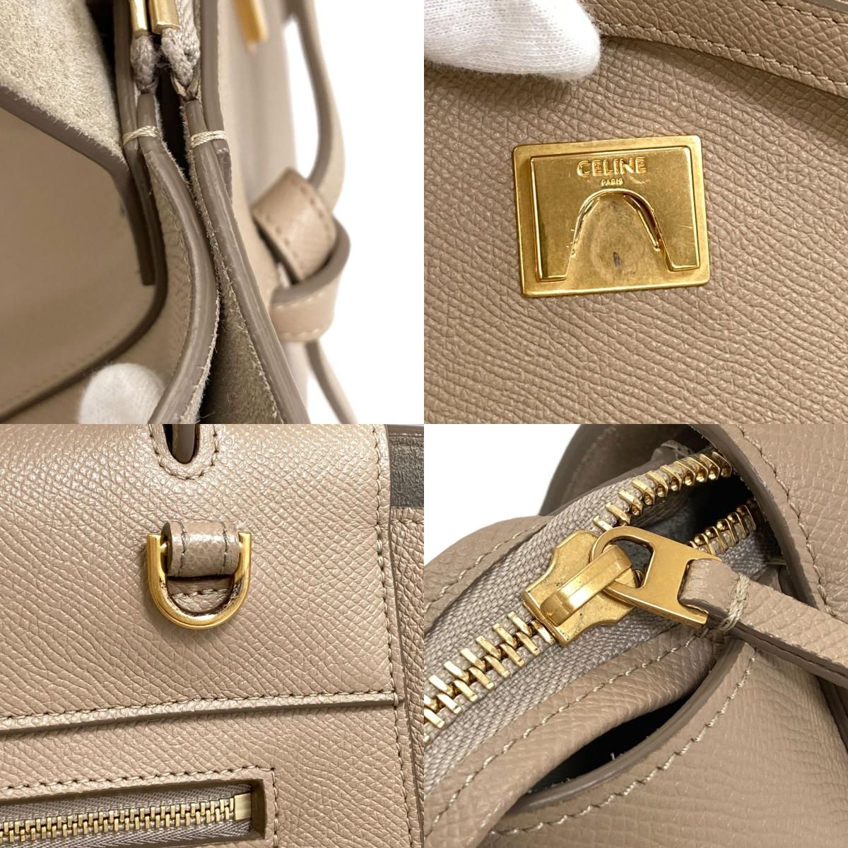 CELINE セリーヌ ベルトバッグ マイクロ 2WAY ハンドバッグ カーフ 