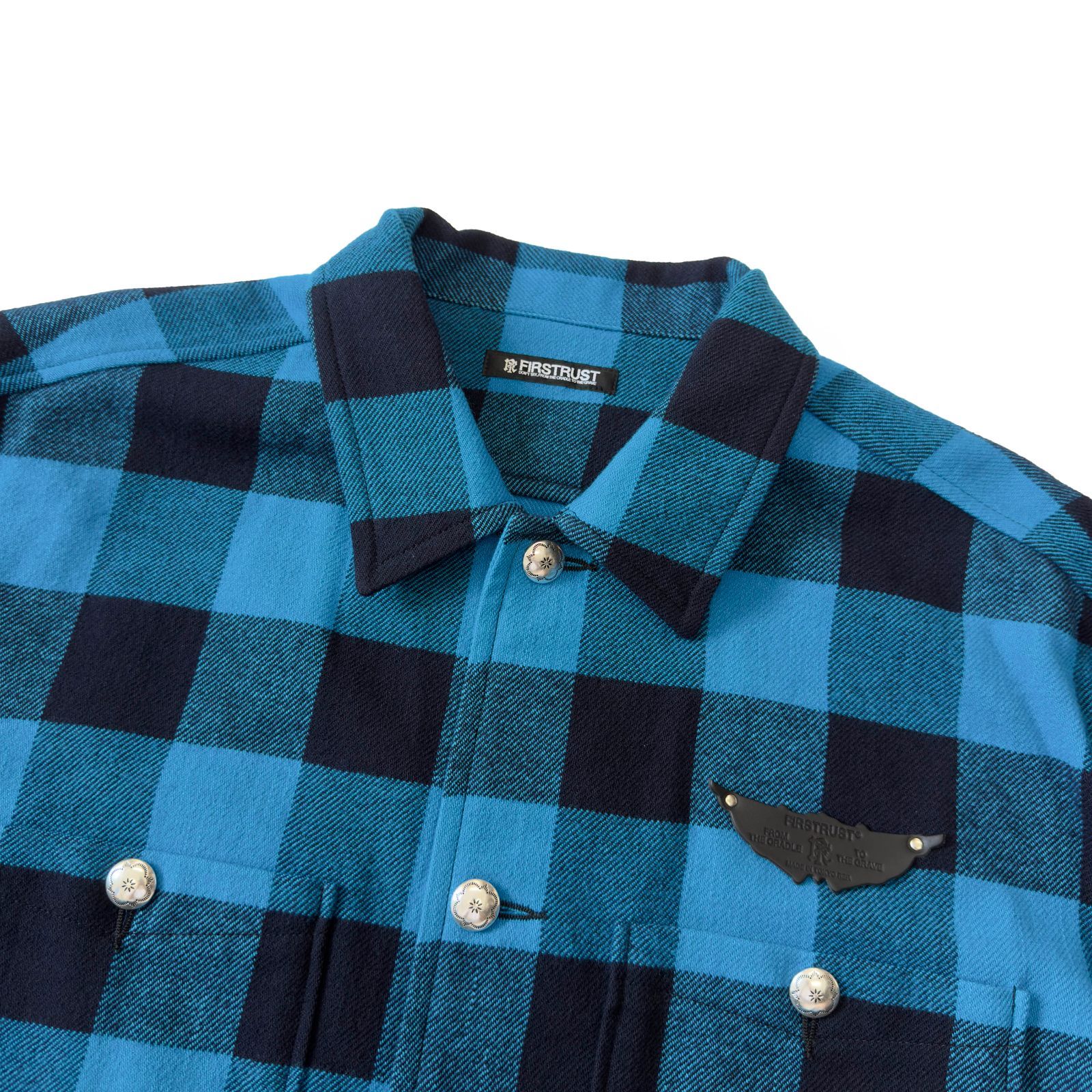 FIRSTRUST ファーストトラスト WEEKEND / LS SHIRT コットン ネルシャツ チェック SHADOW PLAID コンチョボタン シェルボタン FIRSTRUST ファーストトラスト WEEKEND &frasl; LS SHIRT サイズL