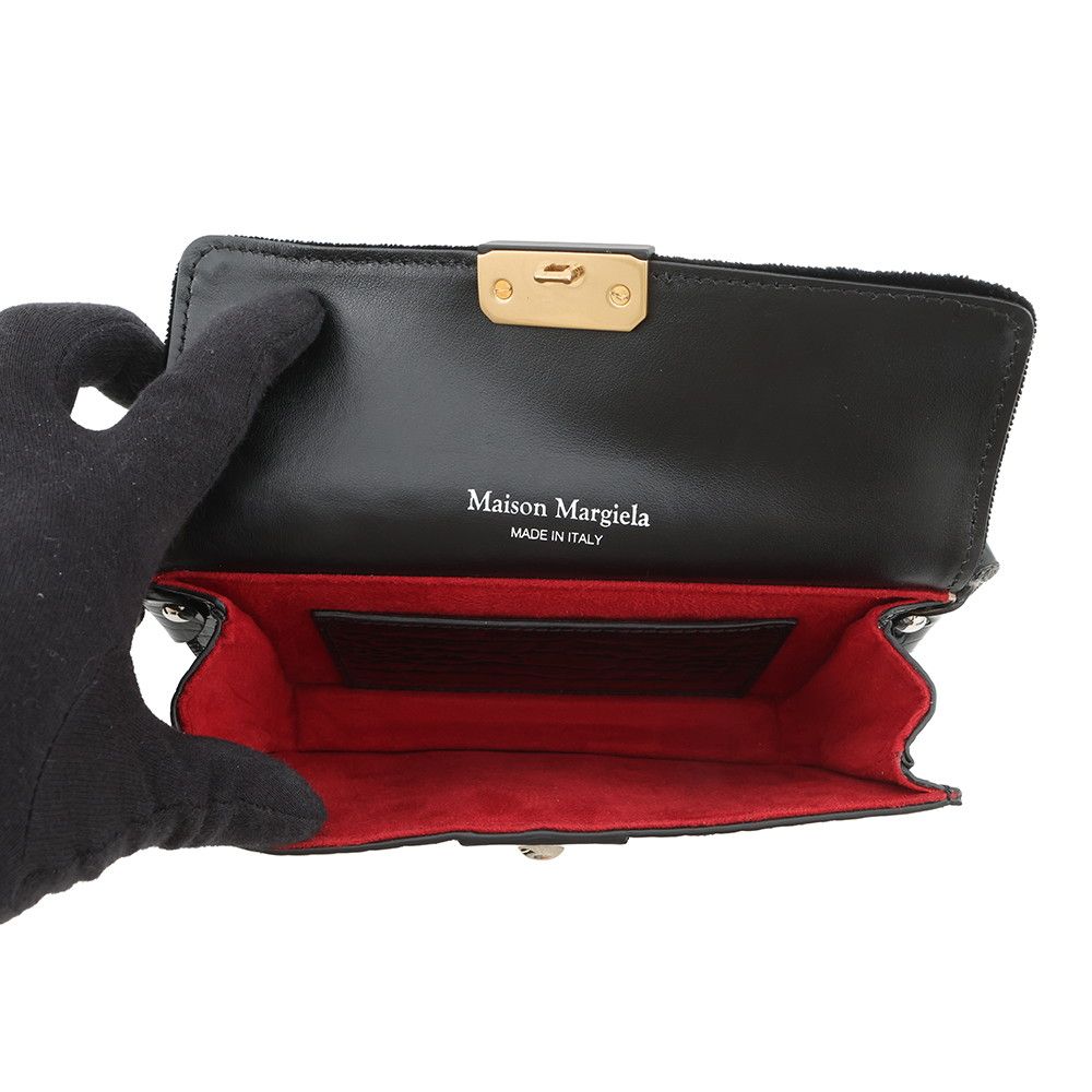 メゾンマルジェラ ショルダーバッグ New Lock ホリゾンタル SB1WD0005 Maison Margiela 黒 メゾンマルジェラ ショルダーバッグ New Lock ホリゾンタル SB1WD0005