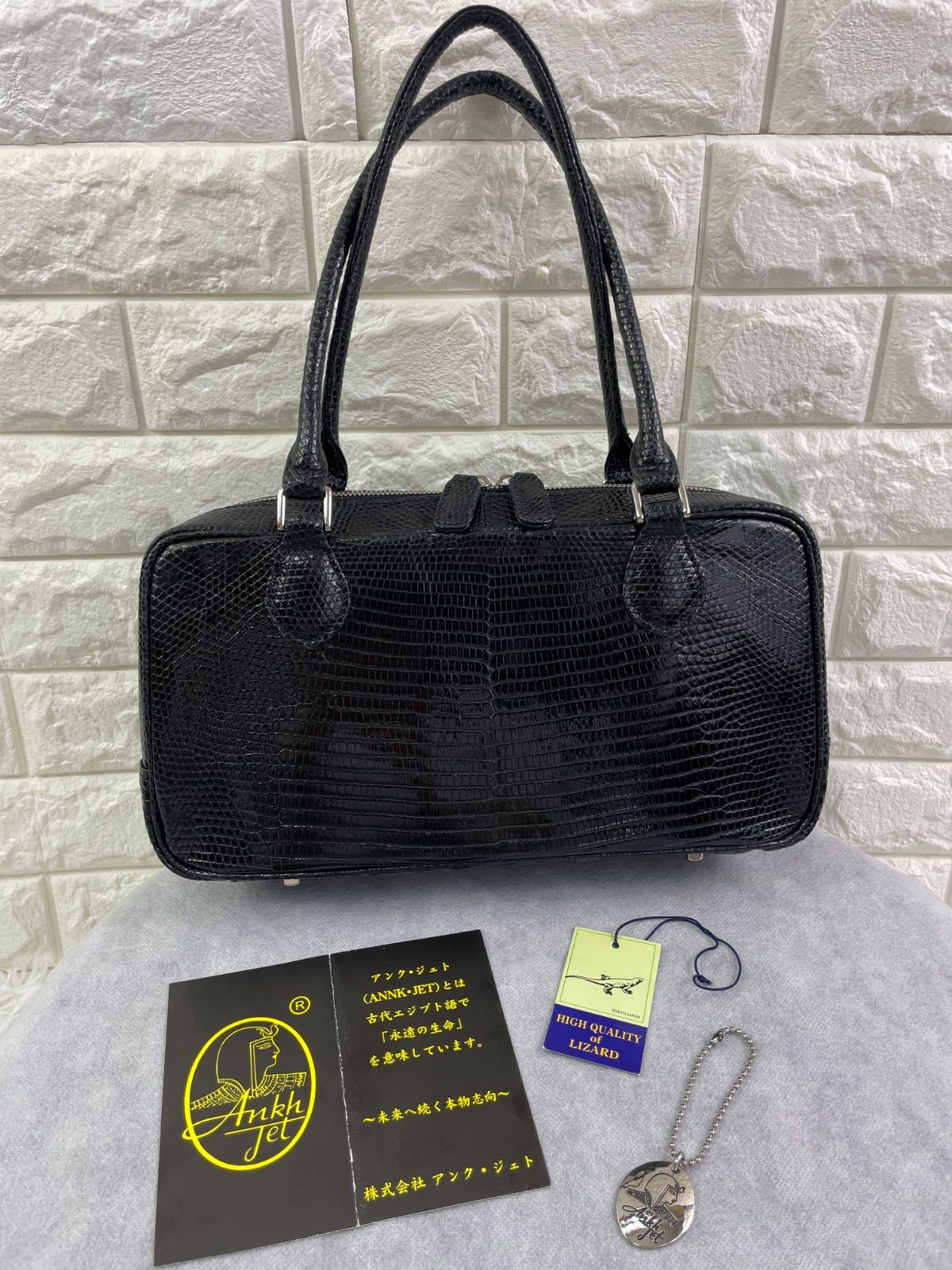 ANKH JET/アンクジェット、リザードスキンショルダーバッグ、高品質