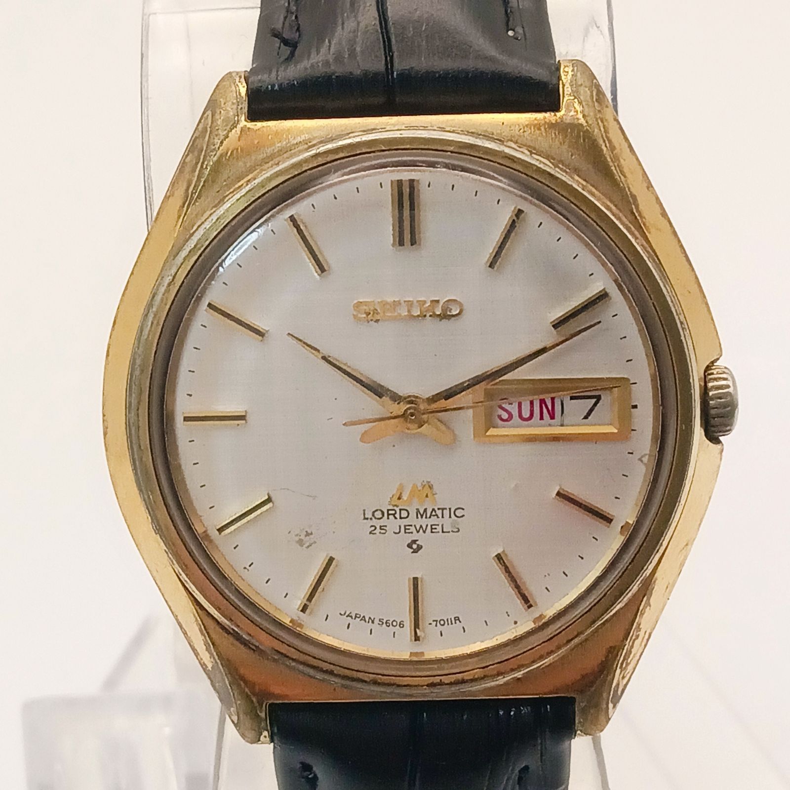 SEIKO　LM　セイコー　ロードマチック　5606-7010　自動巻き　25石 セイコー ロードマチック 25石・自動巻き・5606-7010 シルバー文字盤