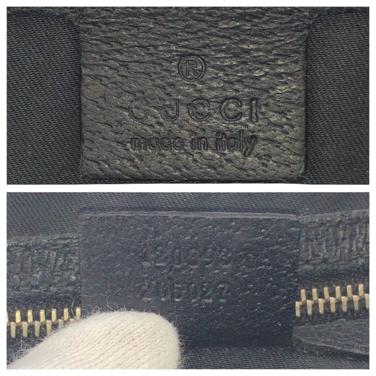 GUCCI グッチ スタッズ ブラック 黒 ゴールド金具 GGキャンバス/レザー