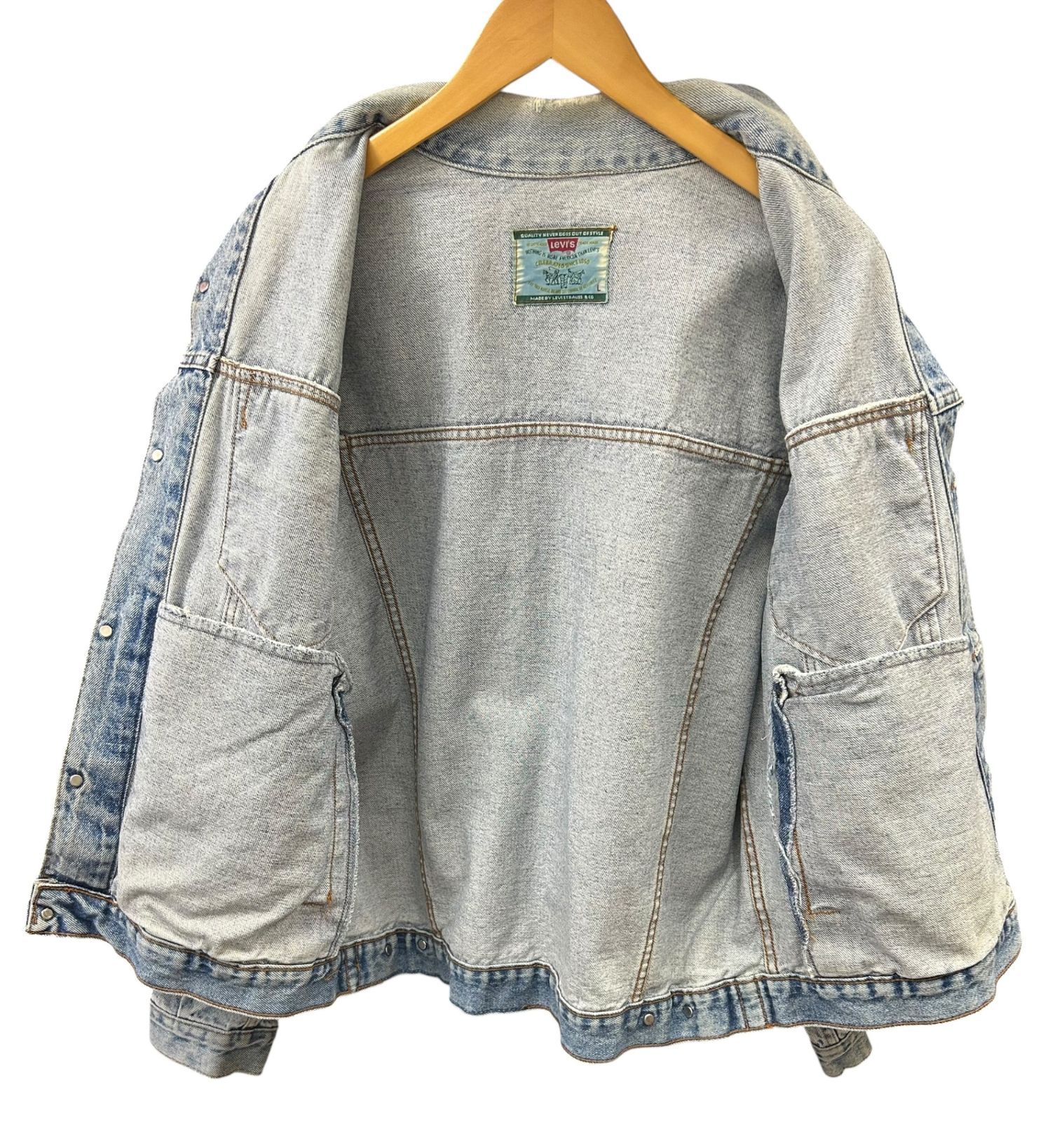 Levi's デニムブルー Gジャン　90s Levi's (リーバイス) デニムジャケット Gジャン 90S 古着 ビンテージ L
