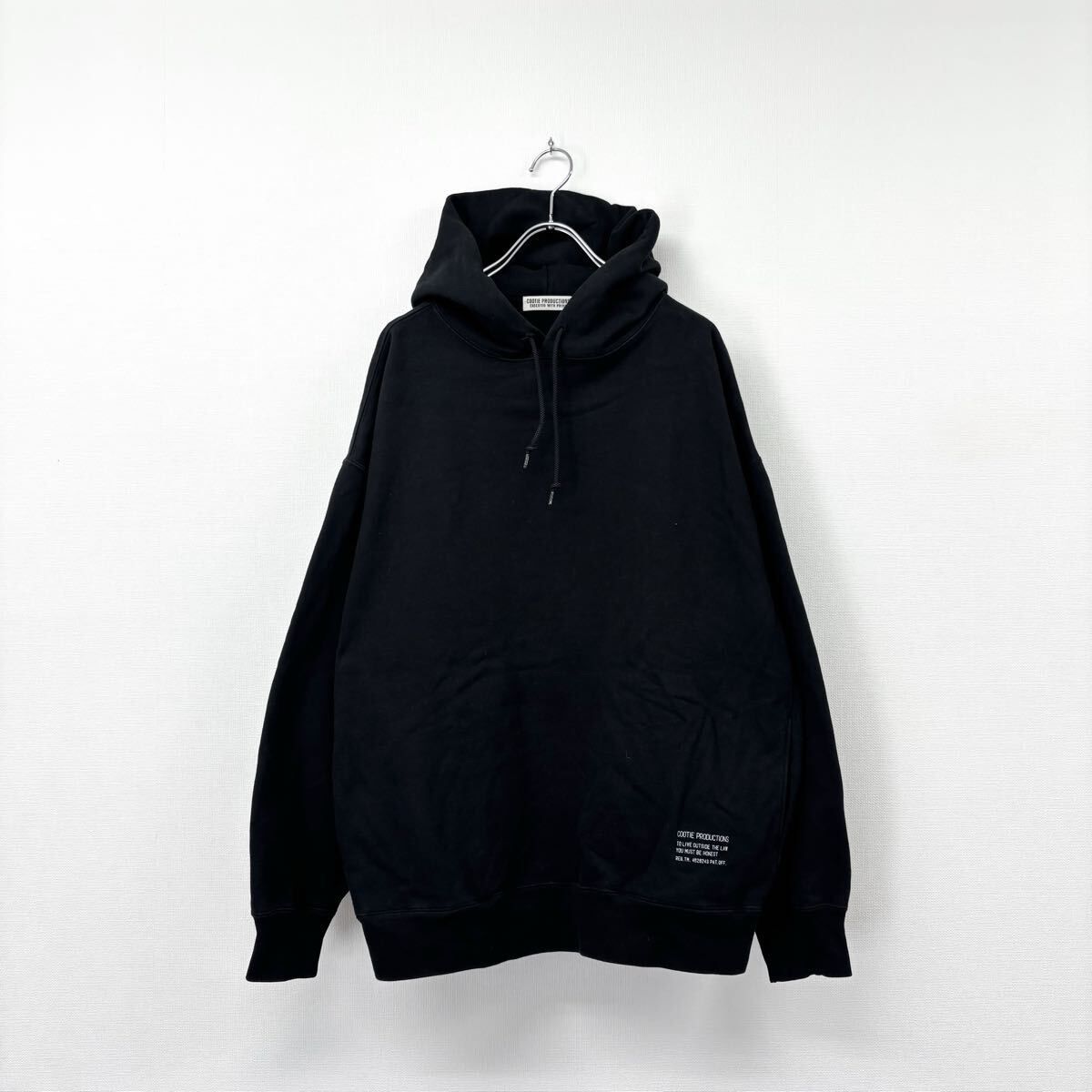 COOTIE PRODUCTIONS ブラックパーカー　 クーティー COOTIE (クーティー) Splatter Print OX Pullover Parka (スプラッター