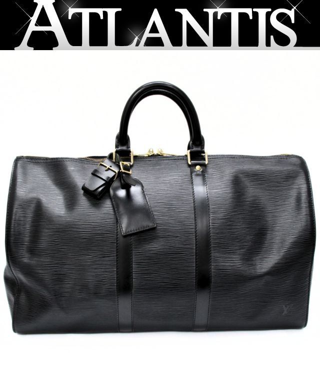 ルイヴィトン Louis Vuitton キーポル45 ボストンバッグ エピ ブラック