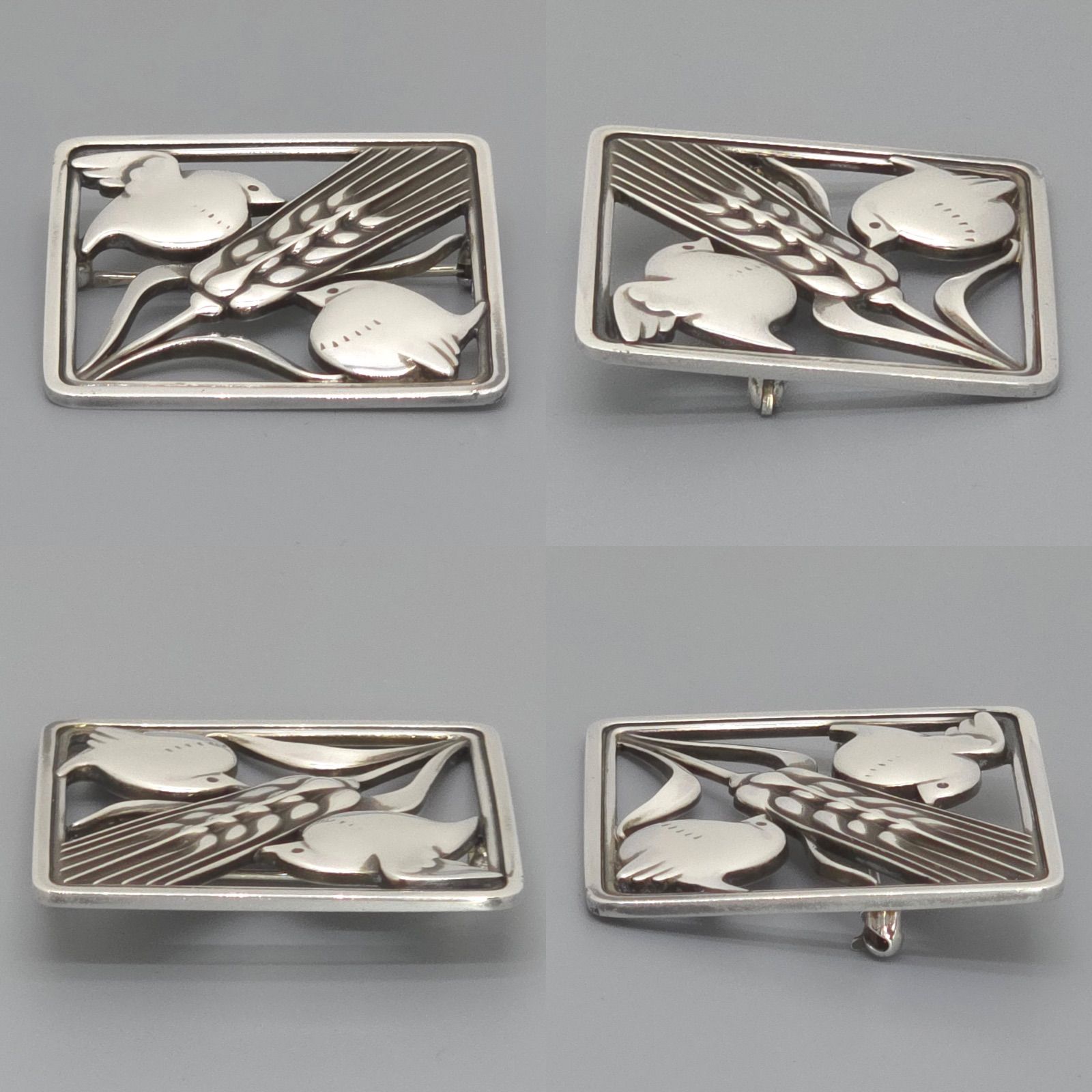 GEORG JENSEN ジョージ・ジェンセン 麦と小鳥 ブローチ 250 ピン