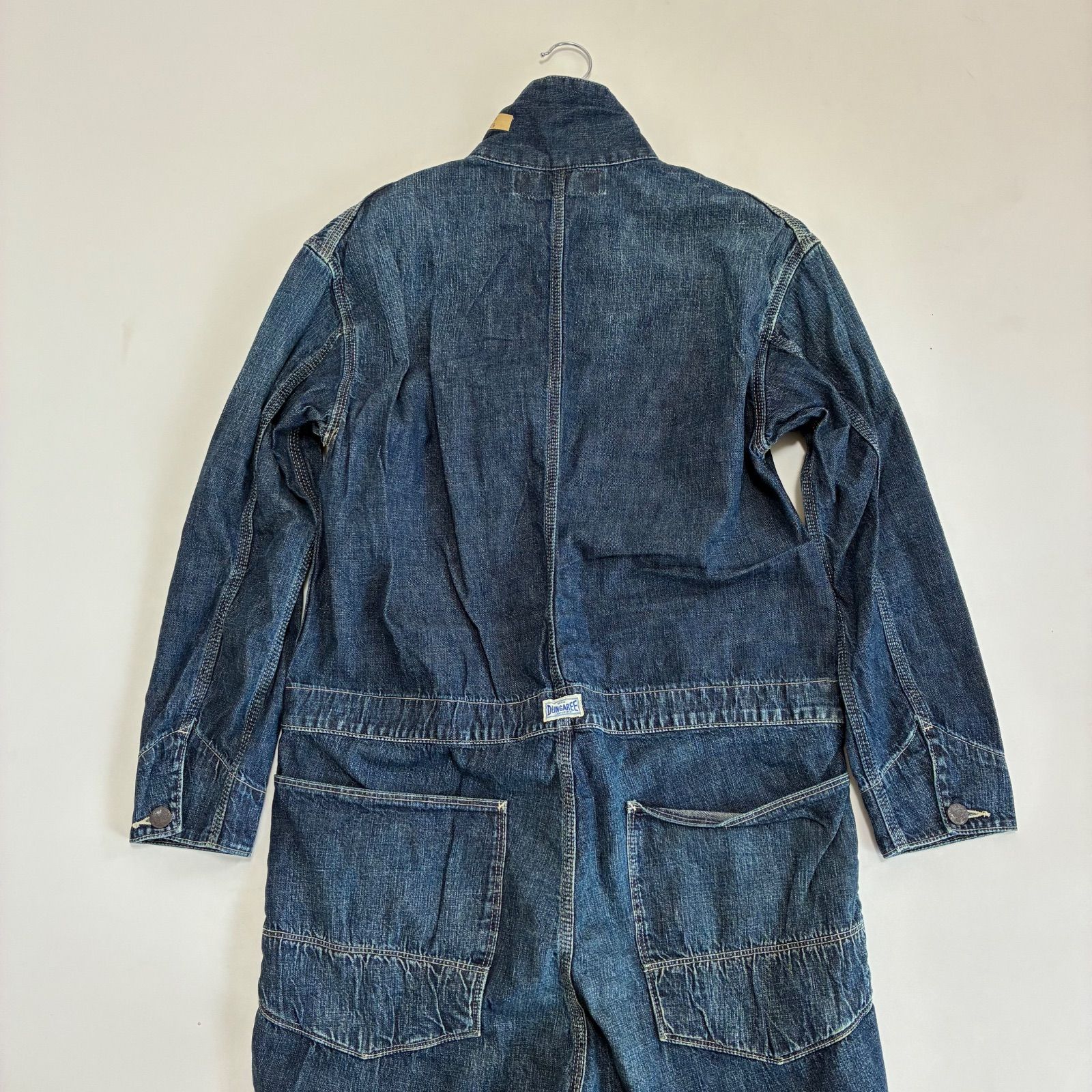 DENIM DUNGAREE デニムダンガリー☆インディゴデニム長袖つなぎ 