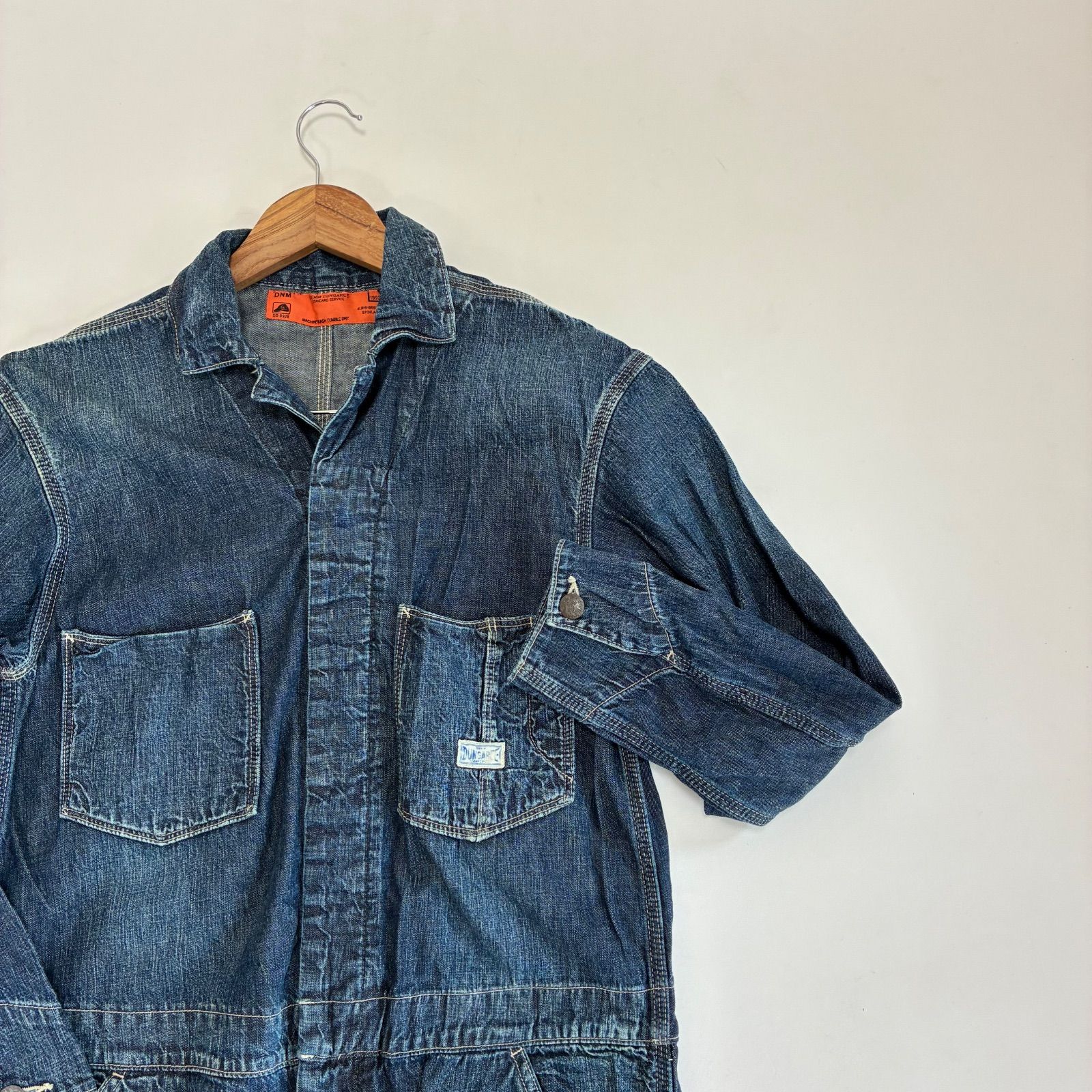 DENIM DUNGAREE デニムダンガリー☆インディゴデニム長袖つなぎ 