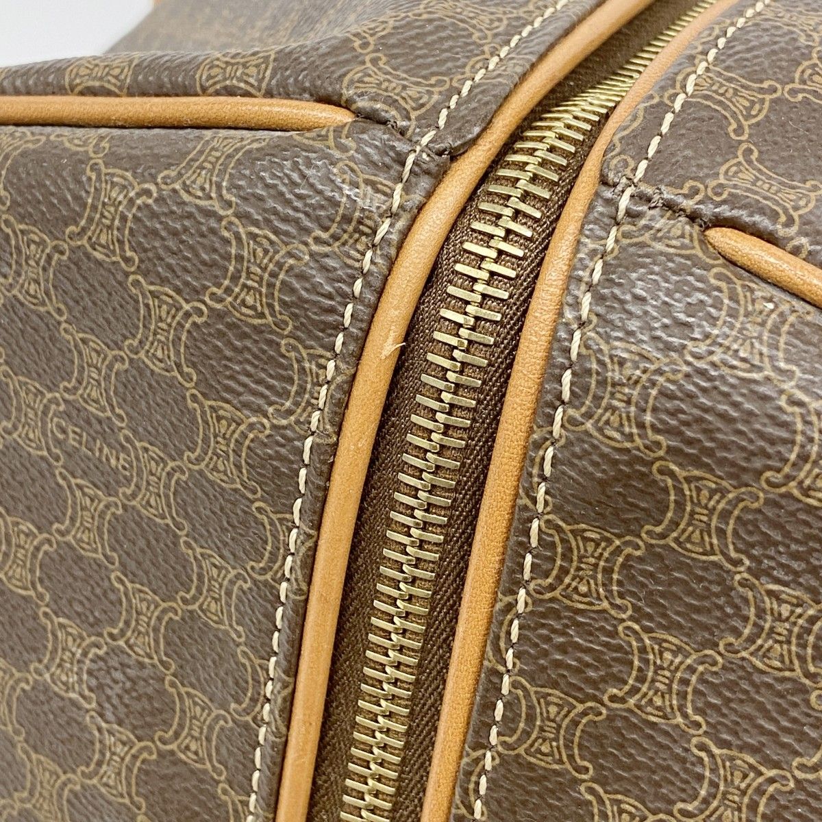 ANT02 セリーヌ マカダム ボストンバッグ ゴールド金具 楽天市場】CELINE セリーヌマカダム ミニボストンバッグ 黒 ブラック