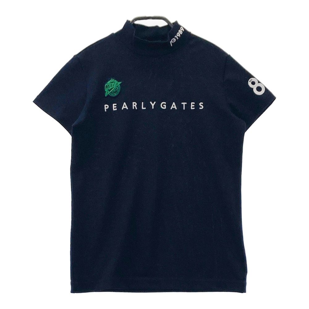 サイズ：0 PEARLY GATES パーリーゲイツ  ハイネック 半袖Tシャツ  ネイビー系 [240101651763] ゴルフウェア レディース ストスト