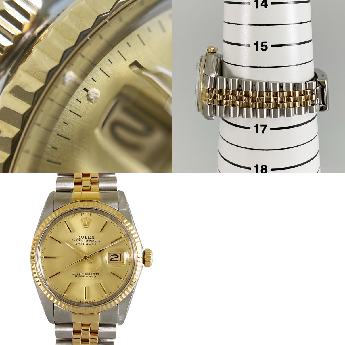 ロレックス ROLEX デイトジャスト 16013 SS YG 自動巻 メンズ 腕時計 