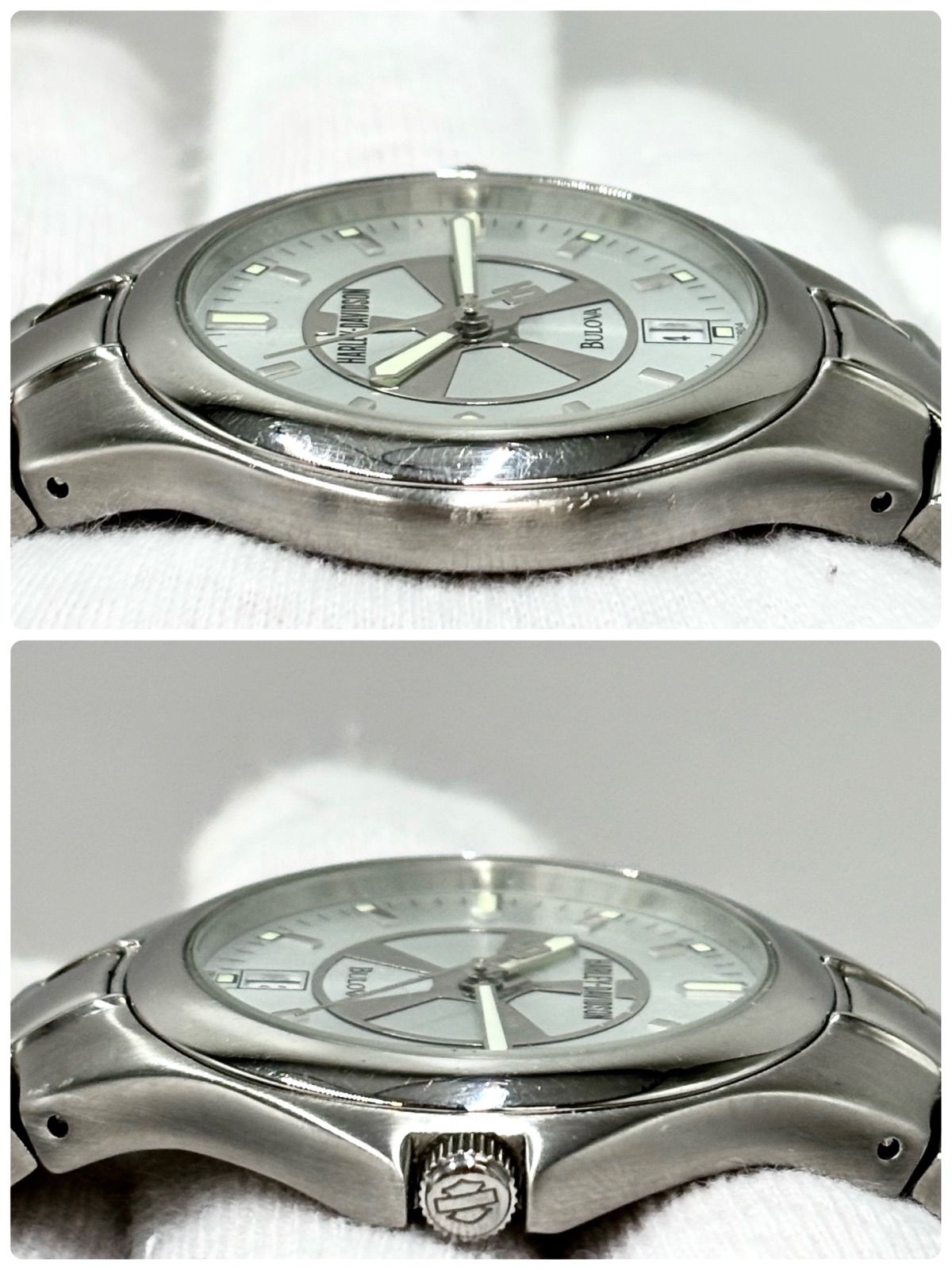BULOVA×ハーレーダビッドソン コラボ腕時計。1回使用電池交換済の美品です。 BULOVA×ハーレーダビッドソン コラボ腕時計。1回使用電池交換済の美品