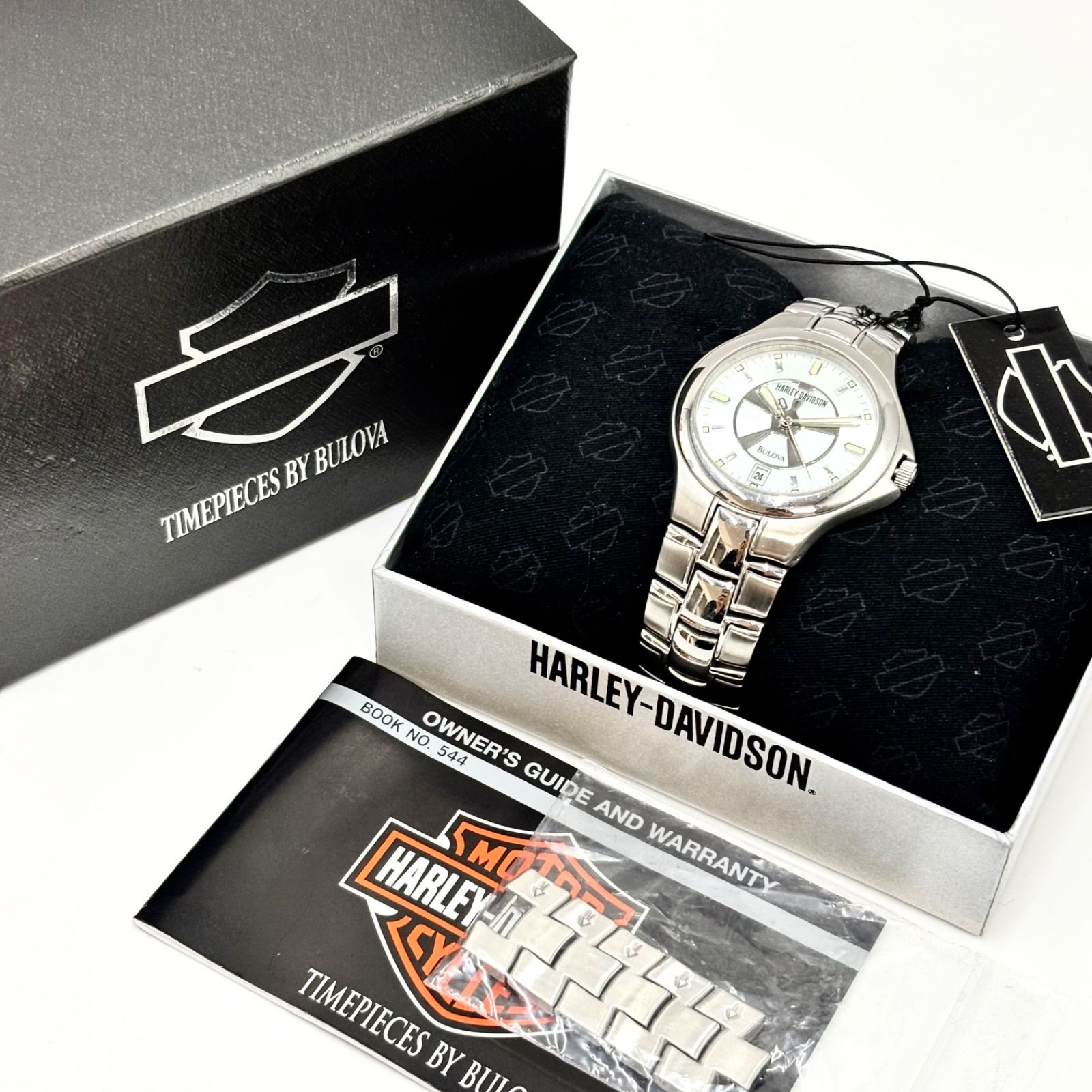 稼動/箱付き】BULOVA ブローバ Harley Davidson ハーレーダビッドソン 